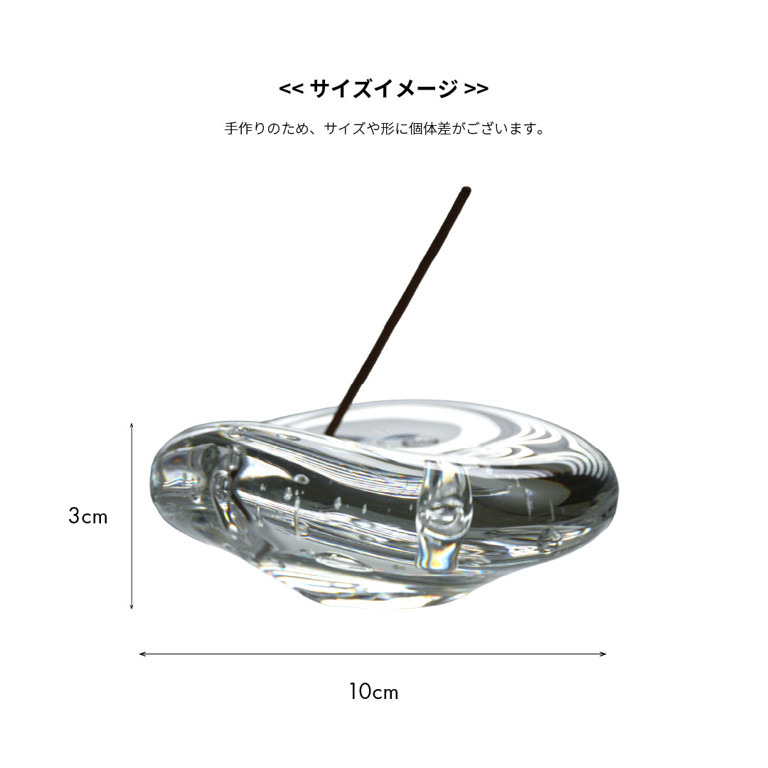 その他 GLASS INCENSE HOLDER clearb Glass Incense Burner L インセンスホルダー お香立て |